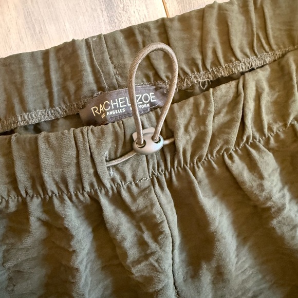 Rachel Zoe Army Green Cargo Silky Joggers - Picture 3 of 8